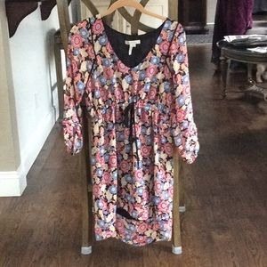 Women’s Floral Dress With Elastic Sleeves